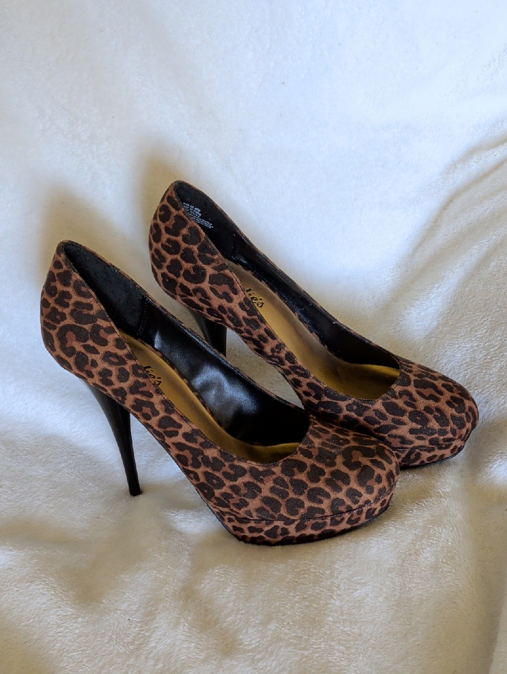 Candie's Leopard Print Platform Pumps